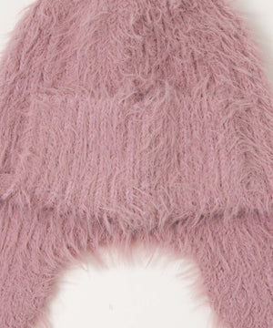 シャギーイヤーフラップニットキャップ