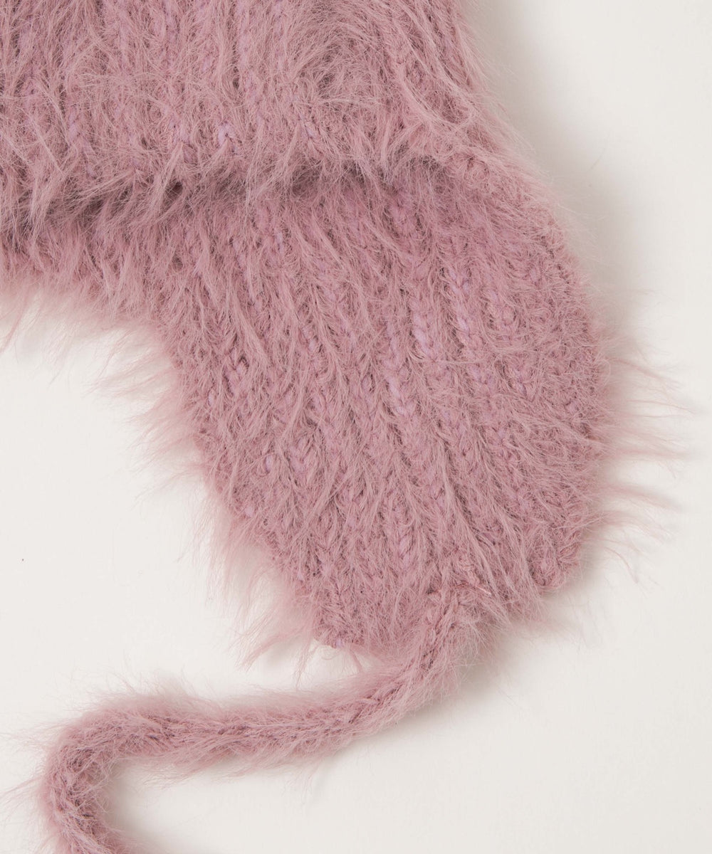 シャギーイヤーフラップニットキャップ