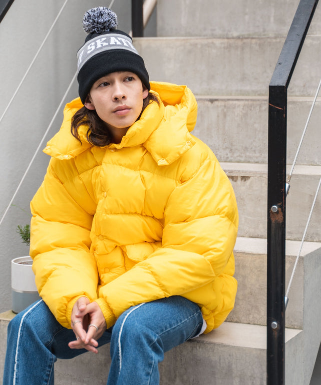 カラーナイロンパテッドブルゾン/イエロー モデル：174㎝ L着用