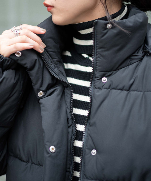 フード付き黒白ジャケット 10/21 ファッション Kawasaki フード付きジャケット 黒/白