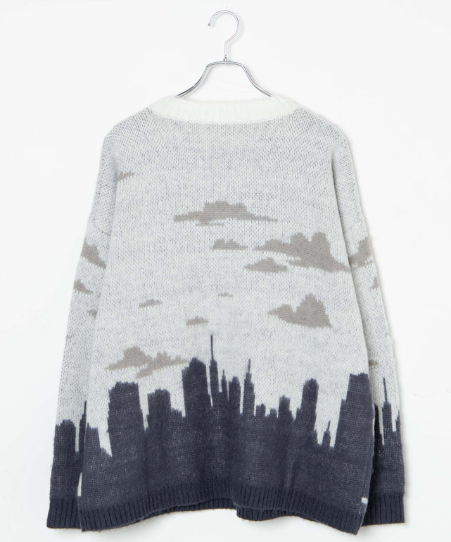 モヘアライクシティプルオーバー