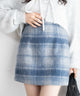 ブルー系チェック1 モデル:163cm F着用