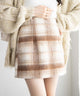ベージュ系チェック1 モデル:163cm F着用