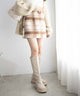 ベージュ系チェック1 モデル:163cm F着用