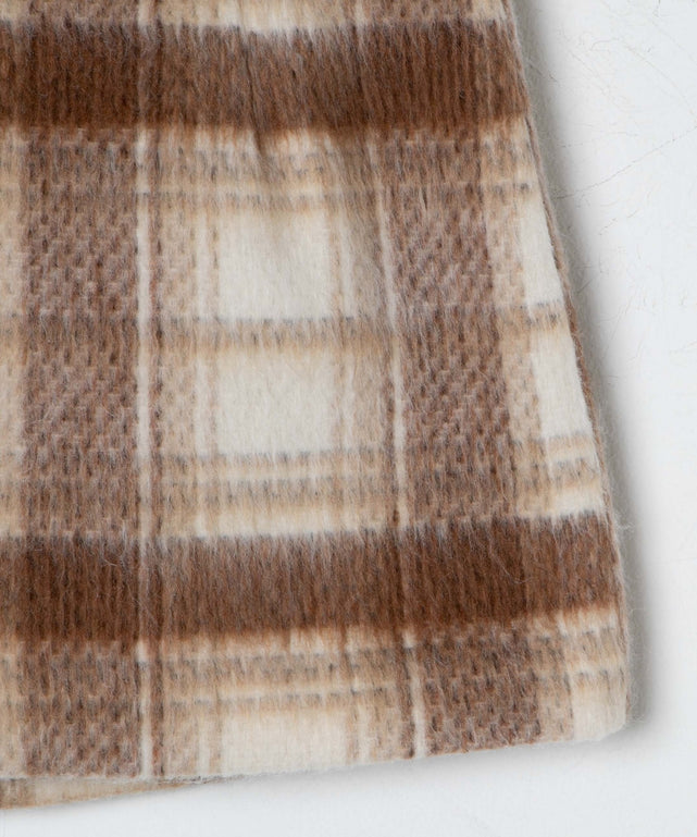 シャギーチェックミニスカート