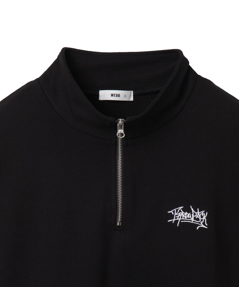 ノースリハーフジッププルオーバー