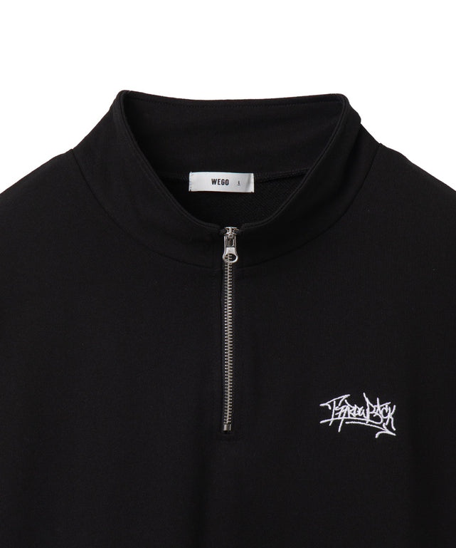 ノースリハーフジッププルオーバー