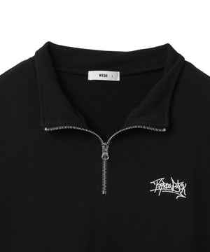 ノースリハーフジッププルオーバー