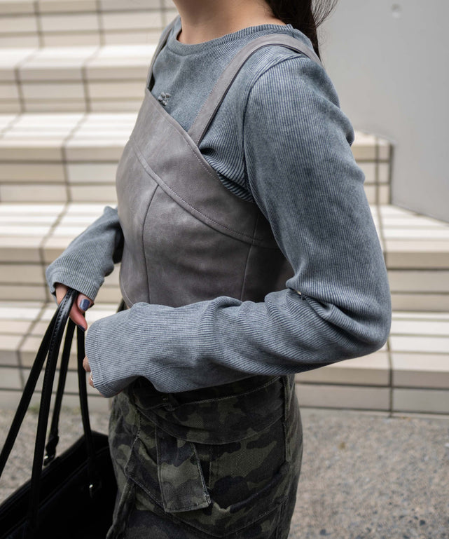 WEGO レディース　トップス　ニット　ビスチェ　アウター　サイズフリー　古着