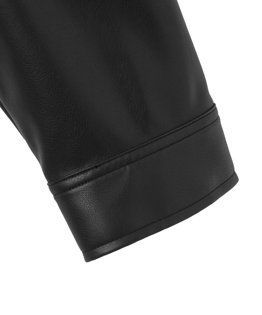 合皮ドロストショートシャツ