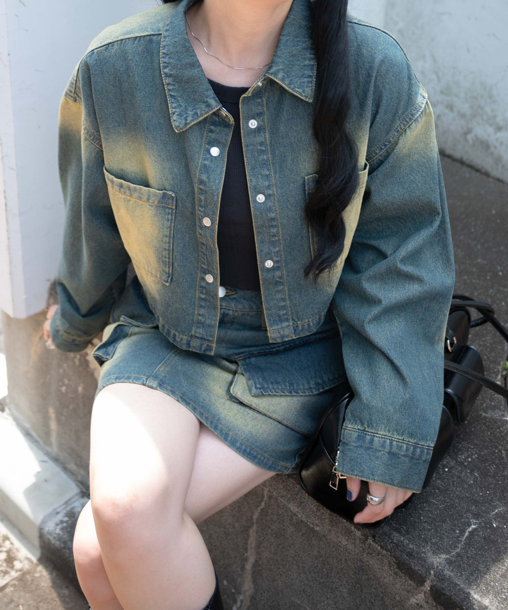 インディゴオーバーダイ　モデル:155cm F着用