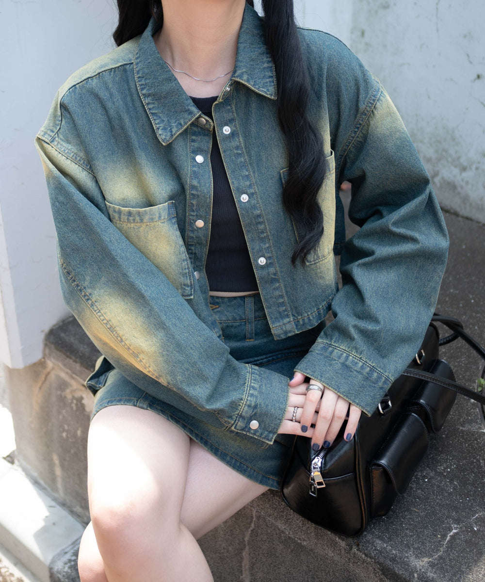 インディゴオーバーダイ　モデル:155cm F着用