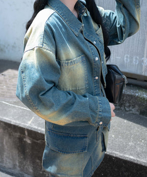 インディゴオーバーダイ　モデル:155cm F着用