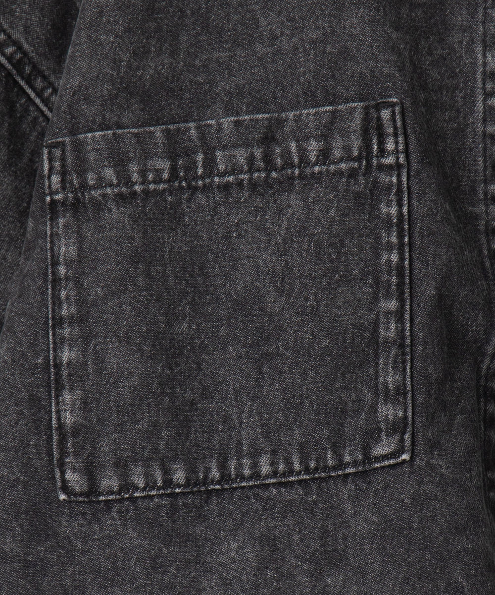 ヴィンテージウォッシュデニムショートシャツ