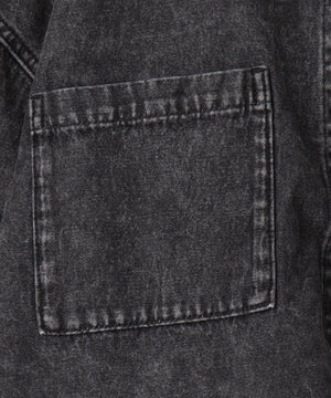 ヴィンテージウォッシュデニムショートシャツ