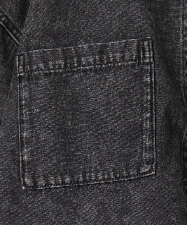 ヴィンテージウォッシュデニムショートシャツ