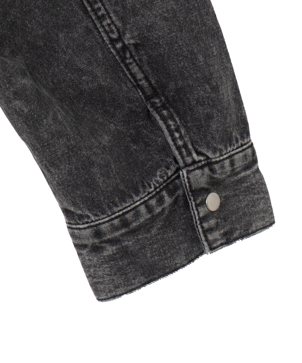 ヴィンテージウォッシュデニムショートシャツ