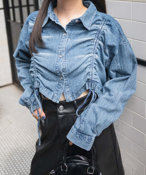 デニム中濃加工　モデル:155cm F着用