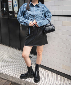 デニム中濃加工　モデル:155cm F着用