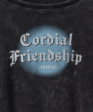 ヴィンテージウォッシュレースアップロンT