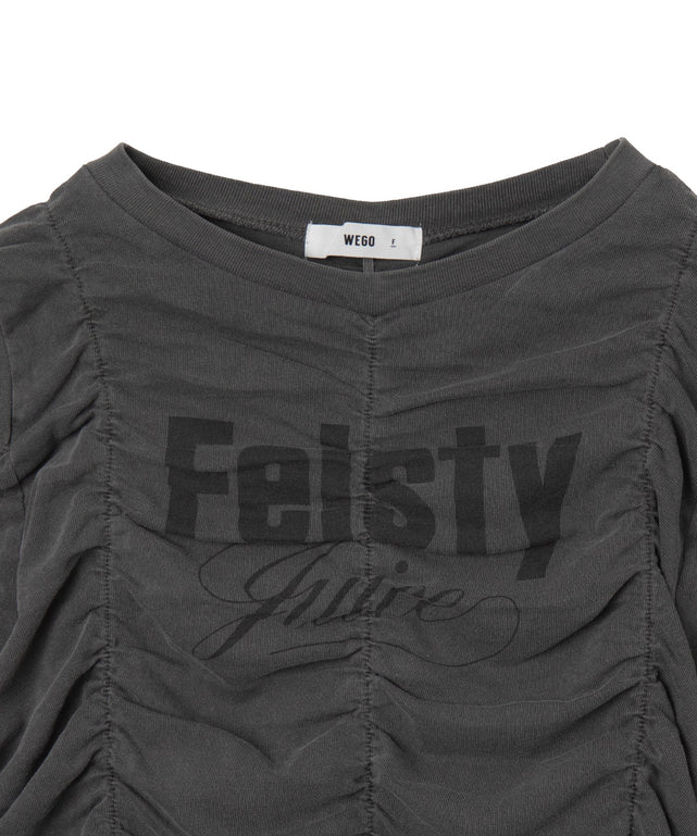 ヴィンテージライクシャーリングトップス