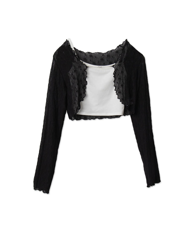 アンサンブルレースカーデ