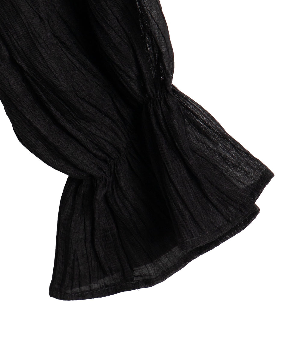 マルチWAY楊柳シアーシャーリングリボンブラウス