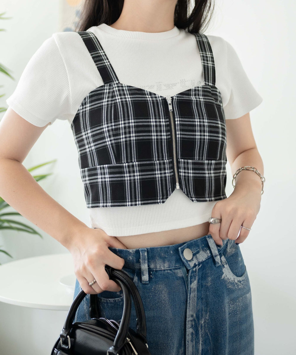 ブラックチェック1 モデル:155cm F着用