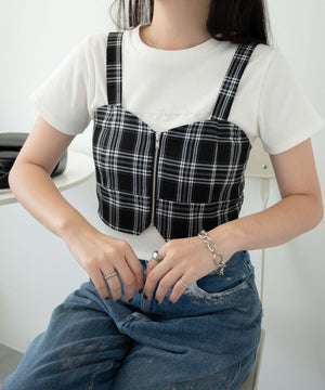 ブラックチェック1 モデル:155cm F着用