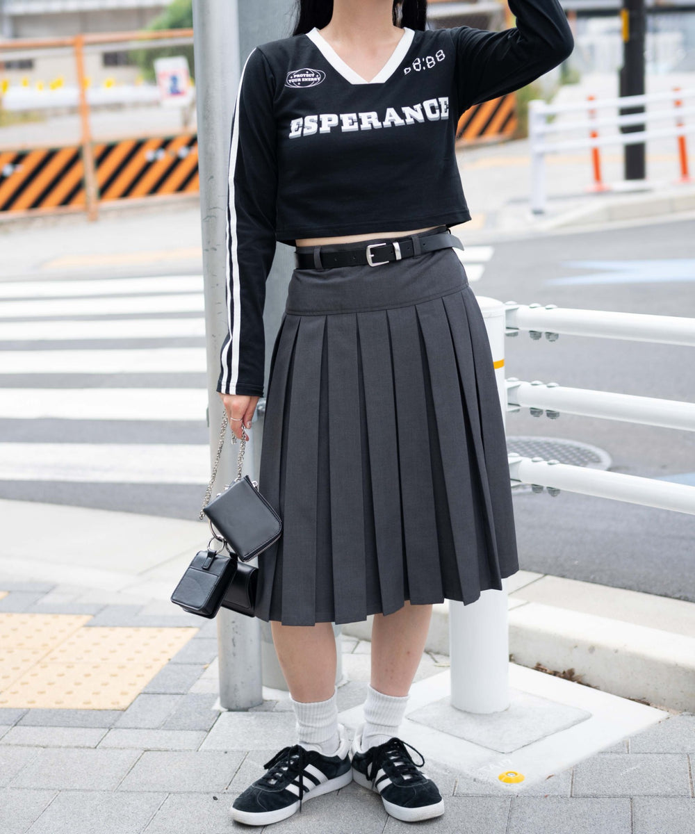 杢グレー　モデル:155cm F着用