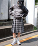 ブラックチェック1　モデル:155cm F着用
