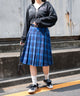 ブルーチェック1　モデル:155cm F着用