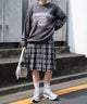 ブラックチェック1　モデル:155cm F着用