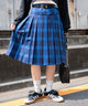 ブルーチェック1　モデル:155cm F着用