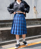 ブルーチェック1　モデル:155cm F着用