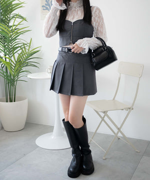 杢グレー　モデル:155cm F着用