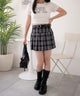 ブラックチェック1　モデル:155cm F着用