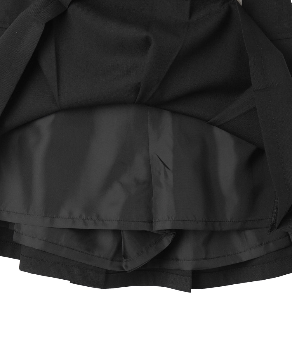 ベルト付プリーツミニスカパン