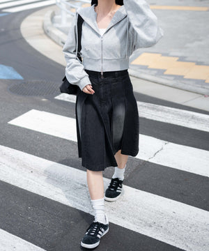 杢グレー　モデル:155cm F着用