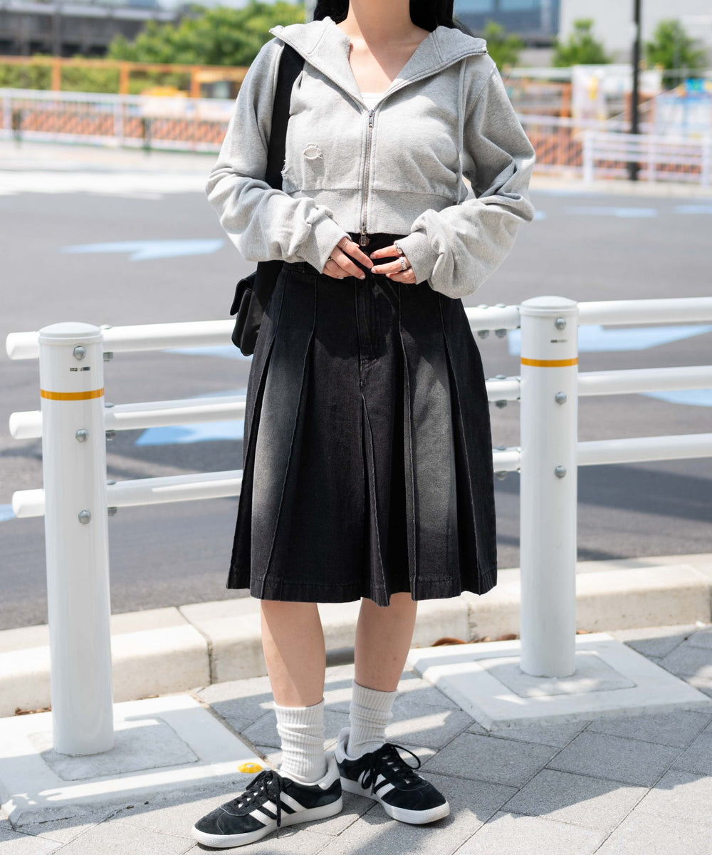 杢グレー　モデル:155cm F着用