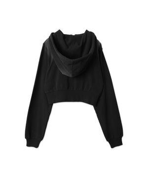 ヴィンテージウォッシュWジップショートパーカー