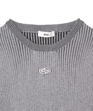 メタルモチーフプレーティングニット