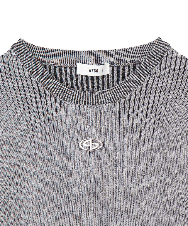 メタルモチーフプレーティングニット