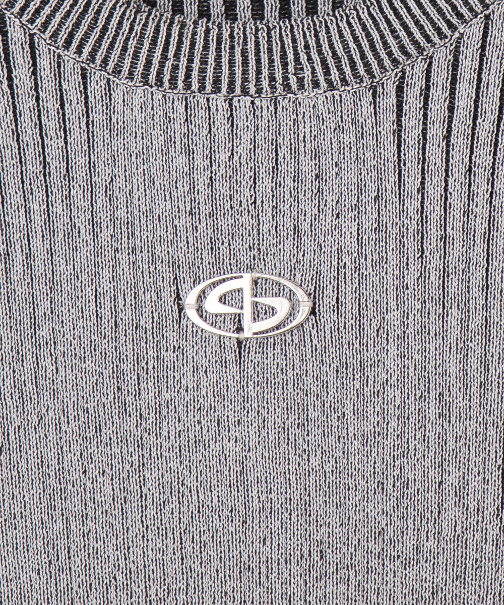 メタルモチーフプレーティングニット