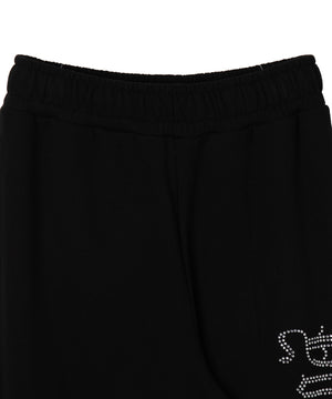 ラインストーンロゴスウェットパンツ