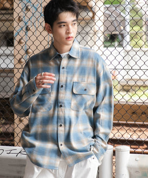 ブルーベージュ（柄6） モデル：180cm L着用