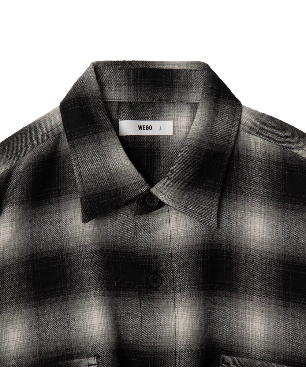 チェックネルシャツ