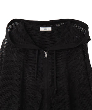 メッシュニットZIPパーカー