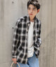 ブラックチェック モデル：180cm L着用