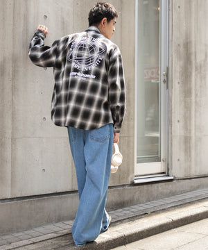 ブラックチェック モデル：180cm L着用